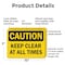 Signmission Keep Clear At All Times, 10 in W x Rectangle, Plastic OS-2PACK-CS-P-710-L-19193 - alternate 8